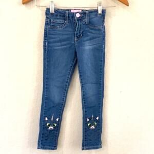 Blue Kids Jeans with Cat Design